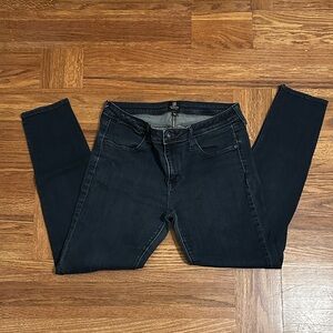 Just Black Denim Deep Indigo Skinny Jeans High Rise Made in USA Size 32